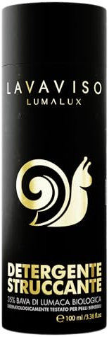 Lumalux Detergente Viso, Schiuma Detergente viso Struccante con Bava di Lumaca Biologica, Aloe Vera, Sodio PCA, Ortica, Vite Rossa, Malva e Goji, Idratante ed emoliente per Donna e Uomo - 100 ml