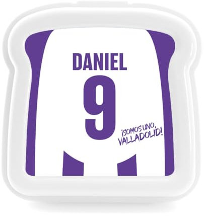 Fiambrera Futbol Personalizada Nombre y Número Regalo Niños (VALLADOLID)