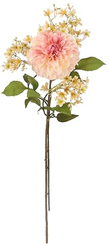 Kunstblumen Dahlie Blütenzweig 2er Set Zweig Seidenblumen Stielblumen-Sortiment Einzelblume Herbstliche Künstliche Blumen Herbst-Deko Herbstblume Dekoblumen Floristik Bouquet Strauß Kranz, Hellrosa