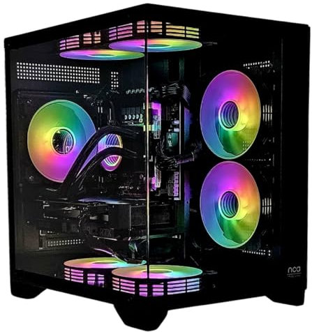 Gaming PC Phantom Black | NVIDIA RTX 3050 | SSD | Intel XEON 10 Kerner | RGB Lüfter mit Fernbedienung | Luftkühlung | 700W | WLAN 5 | Windows 11 (16GB RAM 240GB SSD)