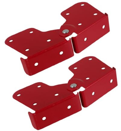 Lot de 2 charnières d'échelle pliables avec barre de direction en fer rouge pour escabeaux domestiques