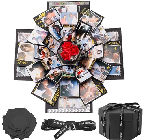 Vidstw Explosion Box Scatola DIY Scatola Foto Regalo San Valentino Festa Mamma Compleanni Anniversari