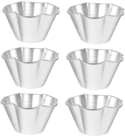 Zerodeko Set di 6 Cheesecake Stampo in Lega di Alluminio, Mini Stampi per Torte Facili da Pulire per Dolci e Budini