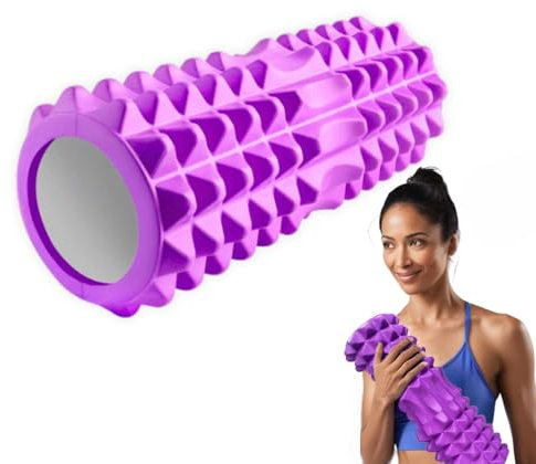 Foam Roller, rullo per massaggi muscolari per gambe, schiena, braccia, massaggiatore muscolare profondo per liberare tensione muscolare, 30 x 8 cm, Pilates,Yoga, rullo in schiuma per terapia, fitness