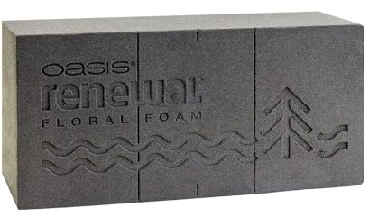 Oasis® Renewal® Floral Foam Blumensteckschaum, 1er Box - Der umweltfreundliche Steckschaum aus pflanzlichen und nachwachsenden Rohstoffen - Biobased Steckschaum, Steckmoos, Steckmasse für Blumen