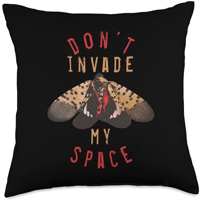 Funny Spotted Lanternfly Insect Pest Control Exterminator Throw Pillow