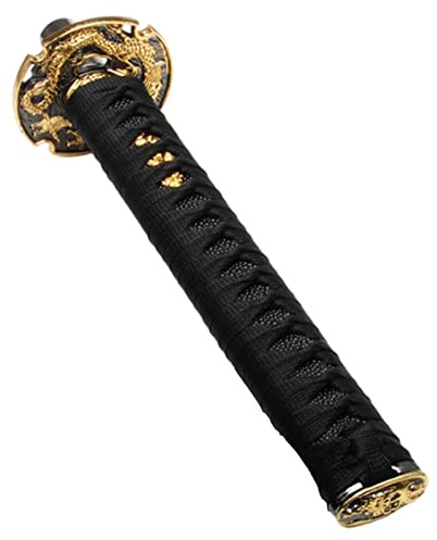 AsrMyjcx Schalthebelknauf Samurai Schaltknauf Gangschaltung Schaltgriff Katanagriff mit Rutschfestem Stoff Und Langlebigem Eisen für Fahrzeugumbau, Schwarz, 20 cm