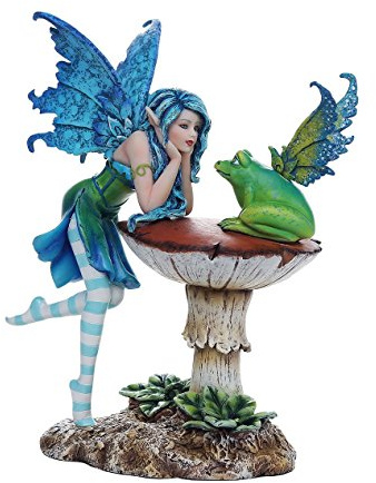 Pacific Giftware Enchanting Frog Gossip Fairy Collectible Decorative Statue 6.5H Amy Brown