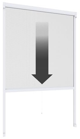 Windhager Mosquitera enrollable para ventana, a medida, hasta 160 x 160 cm, color blanco, 04210