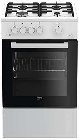 Beko fsg52020fw Cocina Cocina Independiente Negro, Blanco encimera de Gas
