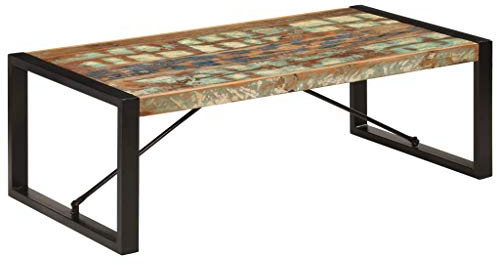 vidaXL Couchtisch Industrie-Stil Vintage Beistelltisch Kaffeetisch Wohnzimmertisch Sofatisch Tisch Holztisch 120x60x40cm Recyceltes Massivholz Stahl