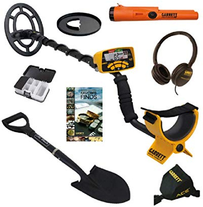 Garrett Ace 300i PRO Pointer AT Libro Pala Box Promo Spring Metal Detector