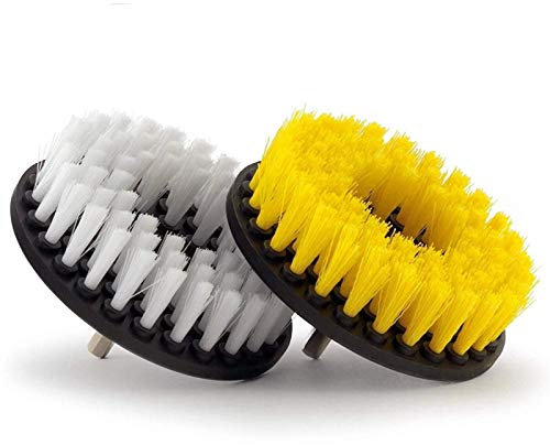 Auoeer 2 Piece, Soft & Medium Drill Brush- Power Scrubbing Brush Drill Attachment For Cleaning Showers, Tubs, Bathrooms, Tile, Grout, Carpet, Tires, Boats