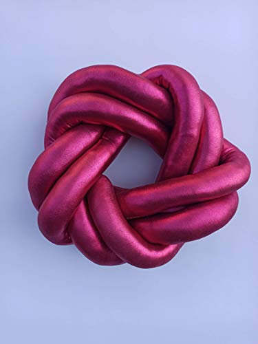 Knotenkissen, rosa Knotenkissen, moderne Knotenkissen, Knotenkissen, dekoratives Kissen, Knotenbodenkissen, skandinavisches Kissen, Ballkissen