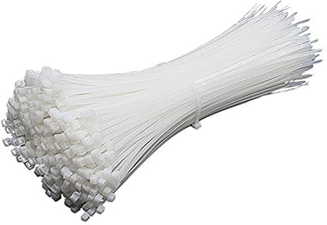 LUOSHUAI Kabelbinder 1000/50. 0pcs. Selbsthemmender Kunststoff-Nylon-Krawatte schwarz und weiß 3 * 100-3 * 200fasting Ring-Kabel-Krawatte Zip-Wraps-Gurt-Nylon-Kabel-Krawatte Kabelbinder Schwarz