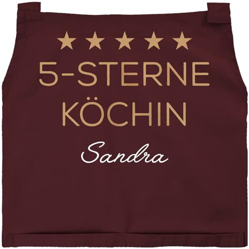 SpecialMe® Kochschürze Küchenschürze Damen Meisterköchin personalisierte Schürze für Frauen mit Namen Baumwolle