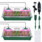 YAUNGEL Mini Serre pour Plantes, 2 Pièces Bac à Semis avec Lampes de Culture, Contrôleur de Minuterie Luminosité Réglable, Plateau de Culture pour Plantes Intérieur avec Couvercle Ventilé, Vert