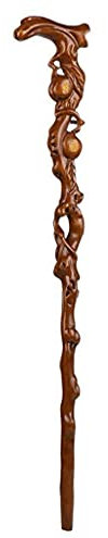TAOZUYING Béquille Séquoia Bâton de Marche Racine en Bois Massif Sculpture Fushou Pêche Sculpture Fer Poire Bois Bâton de Marche, béquille de 90 cm-11.19 Marriage