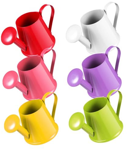 Toddmomy Metall Gießkanne für Kinder - 6 Garten Wasserdose mit Sprinkler Strand Spielzeug, Gemischte Kleine Gießkannen