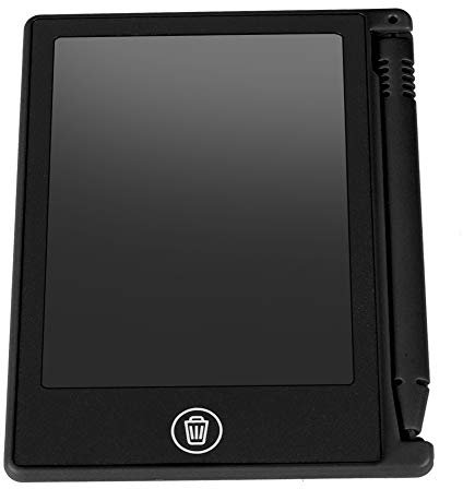 Tbest LCD 4,5 Zoll Schreibtafel, LCD 4,5 Zoll Handschrift Schreibtafel Zeichenbrett für Kinder Memo Liste Erinnerungsnotiz (Schwarz)