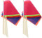 Yardwe 10pezzi Bandiere Di Marcatura Rettangolari Per Giardino E Prato Bandierine Colorate Con Asta Per Delimitazione E Allenamento Cani