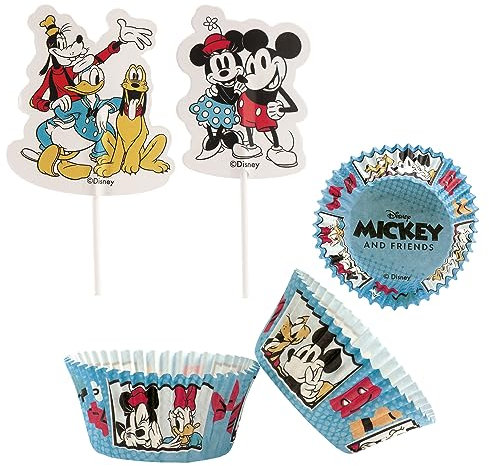 Dekora - Kit di Decorazione per Cupcake di Topolino e Amici con Toppers di Carta per Cupcake - 24 unità