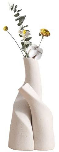 Set mit 2 Keramikvasen, Keramikvase zur Dekoration, moderne Tischvase, kleine Pampasvase, für Zuhause, Party, Hochzeit