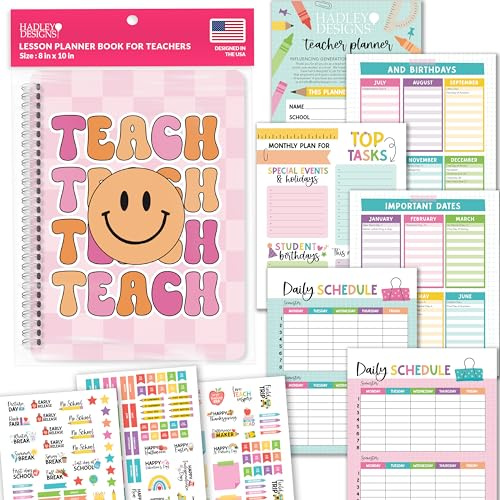 Teacher Planner 2026-2027, Undated Lesson Plan Book for Teachers 26-27