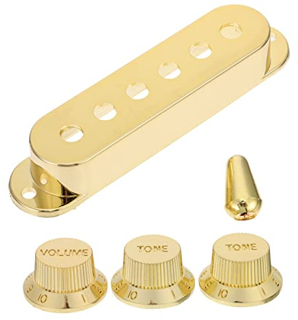 Toyvian 7 Stück Humbucker Tonabnehmer Abdeckungsset Aus Robustem Kunststoff Goldfarbene E-gitarren Pickup Abdeckungen Kratz Und Abriebfest Für 48/50/52mm Tonabnehmer