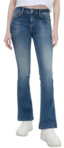 LTB Damen Jeans Fallon Flared Fit - Blau - Darla Wash W27-W34 Baumwolle Stretch, Größe:32W / 32L, Farbe:Darla Wash 55287