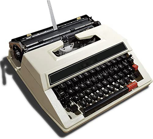 Traditionelle tragbare manuelle Schreibmaschine, mechanische englische Schreibmaschine, mit Koffer, für Notizen, Briefe, Memoiren