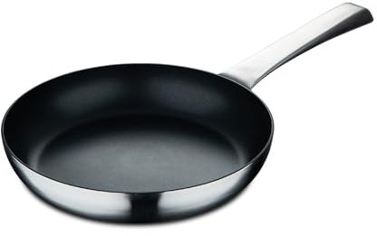 MasterPRO SIGMA - Padella 16x4,3 cm in acciaio inox - Rivestimento in ceramica Swiss Crystals - Manico rivettato - Conducibilità termica superiore - Adatta a tutti i fornelli