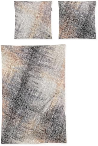 Irisette Flausch-Cotton Bettwäsche Zobel grau 8550 1 Bettbezug 135 x 200 cm + 1 Kissenbezug 80 x 80 cm