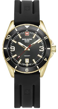 swiss alpine military Herren Uhr Analog Quarz 7034.1817SAM Silikon