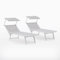 SIEDITI FUORI E DENTRO Set di 2 Lettini prendisole in Alluminio e Textilene pieghevoli da piscina, spiaggia o giardino con tettuccio (Grigio Chiaro)