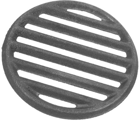 Milisten Cast Iron Fire Grate for Bbq Fireplace Round 8.7 Inch Grill Replacement Part Outdoor Cooking Accessory with Efficient Heat Distribution and Durable Construction