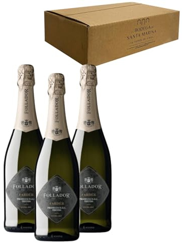 Follador Fárder Prosecco - Para Disfrutar en Celebraciones y con los Tuyos - Pack 3 Botellas 75cl