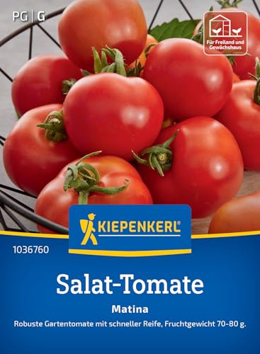 Kiepenkerl Salat-Tomatensamen Matina 1036760, Gemüsesaat | Fruchtig & süß, Kartoffelblättrig, aromatisch, für Freiland, Gewächshaus & Topf