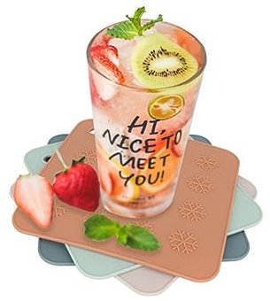 SHOWERORO 2piezas Almohadillas Antideslizantes De Silicona para Mesa Protectores Térmicos para Tazas y Platos Oscuro