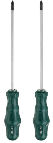 QUARKZMAN 2pcs PH1 Tournevis Phillips Tournevis Cruciforme #1 9.4 Magnétique Tournevis 5.9 CR-V avec Poignée Ergonomique pour Réparations DIY, Vert