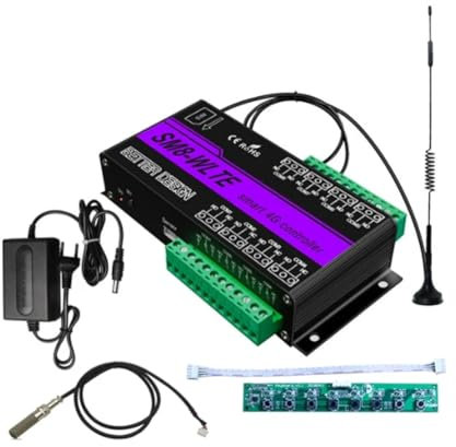Joskeijky SMS GSM 4G LTE 8 Canali Relè Interruttore On/Off per Controllo Motore Apriporta SM8-WLTE APP Spina UE