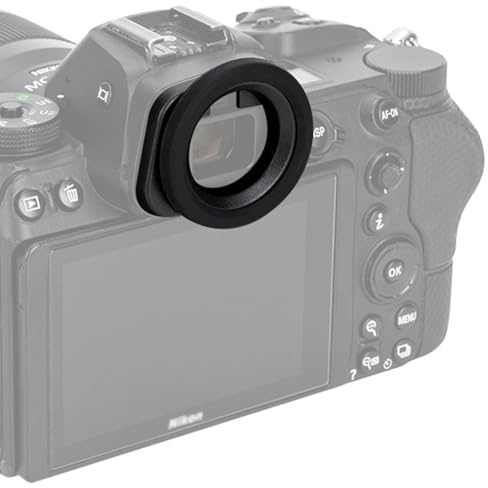 JJC Rundes Silikon Okular für Nikon Z5 Z5II Z6 Z6II Z6III Z7 Z7II | Robuste Augenmuschel aus Silikon, exklusives rundes Design, schützt den Sucher vor Streulicht
