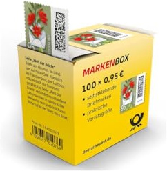 DEUTSCHE P0ST 100x 0,95€ Briefmarken selbstklebend, für Standardbriefe bis 20g & Postkarten