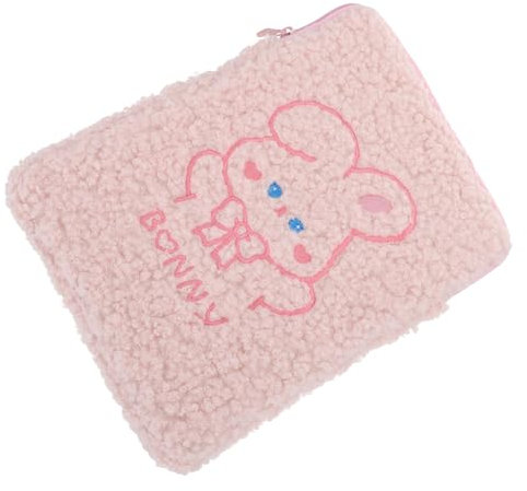 UKCOCO Plüsch Tablet Tasche Mädchen Cartoon Stil Weich Tragbar Schutzhülle Aufbewahrungstasche Splashproof Kratzfest Sundries Pouch