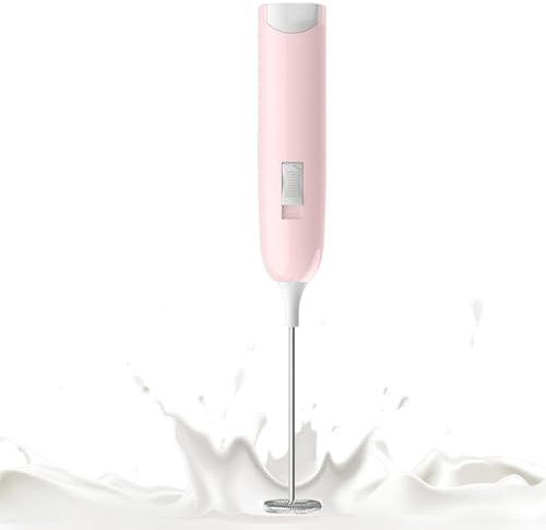 Mousseur à lait électrique - Tige automatique en caoutchouc mousse, fabricant portatif de mousse pour latte, cappuccino, chocolat chaud, fouet portable et mousseur à oeufs, léger, multifonctionnel