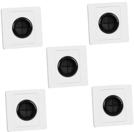 SHINEOFI Data Copertura Per Uscita Cavi Con Piastra Cieca Da Parete Inserto Per Cavi Per Gestione Dei Fili Tv Set Da 5 Pezzi Con Gomma 31mm Per Impianti Audio e Tv