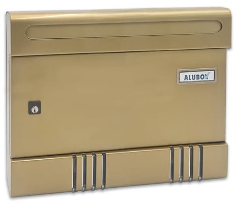 La zappa Cassetta per posta Serie SIRE in alluminio modello componibile, da esterno (Anodizzato Bronzo)