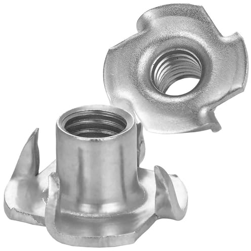 100 Stück Einschlagmuttern M10 Edelstahl A2 Einpressmuttern mit 4 Einschlagspitzen WIBTEC®