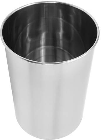 DECOMELODY Pattumiera da Cucina in Acciaio Inossidabile da Incasso Sul Piano di Lavoro Cestino per Rifiuti Compatto Coperchio Contenitore in Metallo per Cucina e Ufficio Design