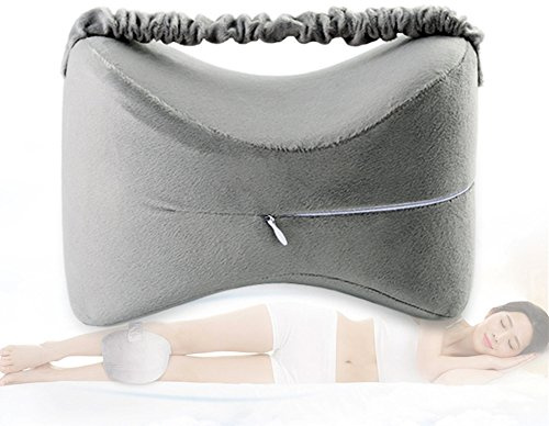 Hidetex Orthopädisches Kniekissen für Ischiaslinderung, Beinschmerzen, Schwangerschaft - Memory-Foam-Kniekissen für Seitenschläfer mit waschbarem Bezug